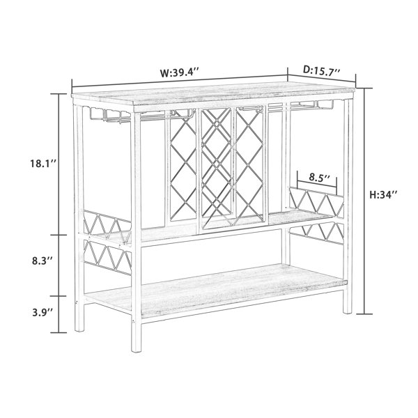 17 Stories Tooleville 7 Bottle Floor Wine Bottle & Glass Rack & Reviews Wayfair